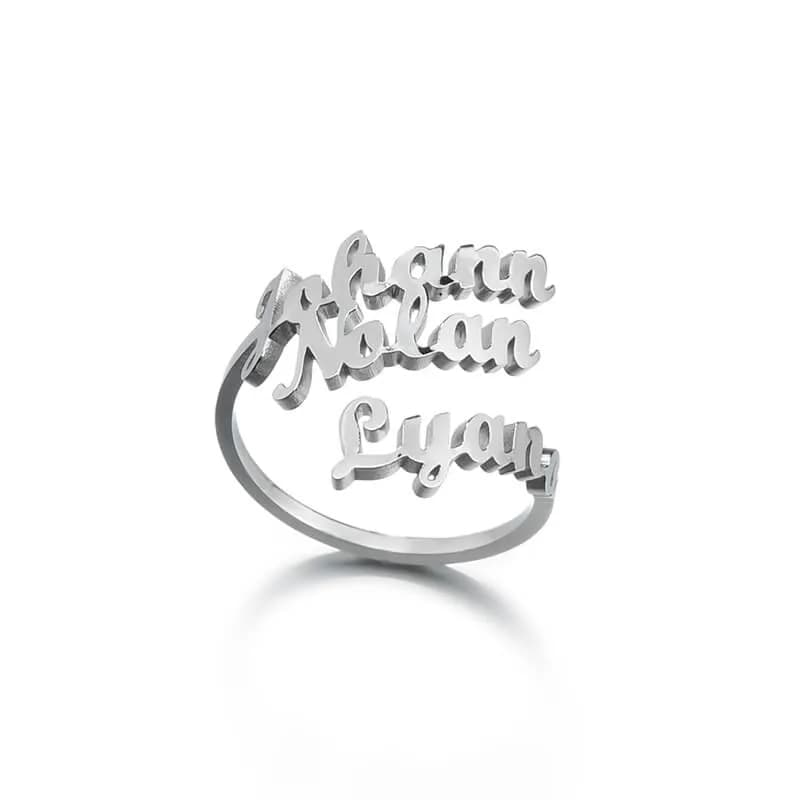 Bague Personnalisée avec Plusieurs Prénoms (1 à 4)