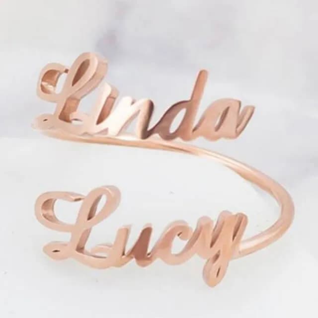 Bague Personnalisée avec Plusieurs Prénoms (1 à 4)