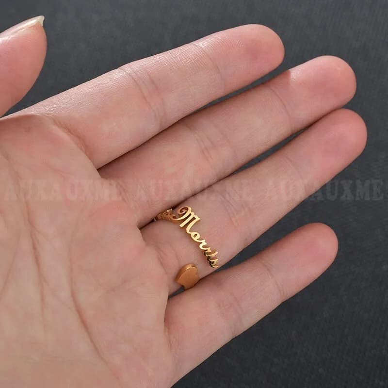 Bague prénom avec cœur