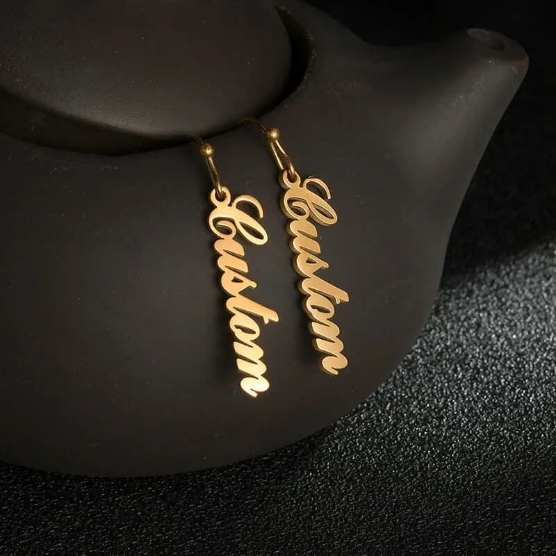Boucles d’oreilles avec nom personnalisé