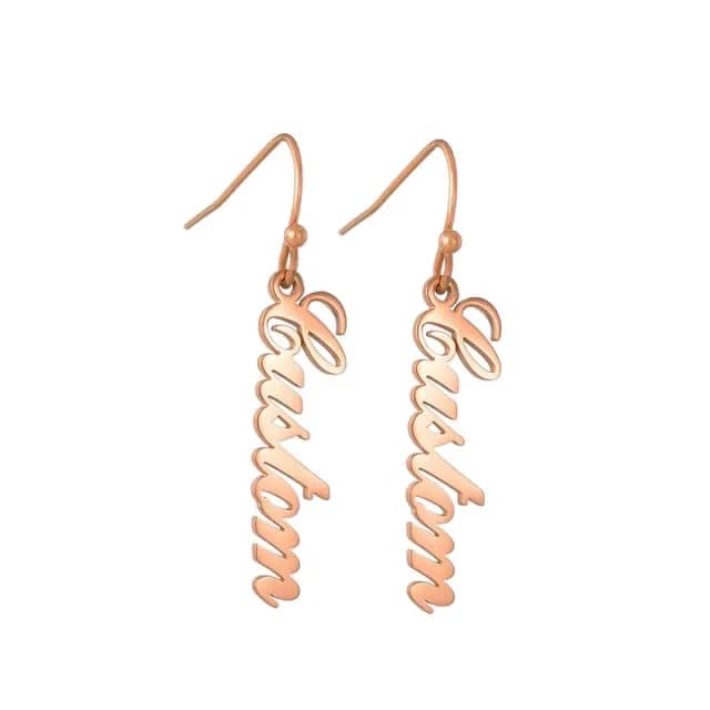 Boucles d’oreilles avec nom personnalisé