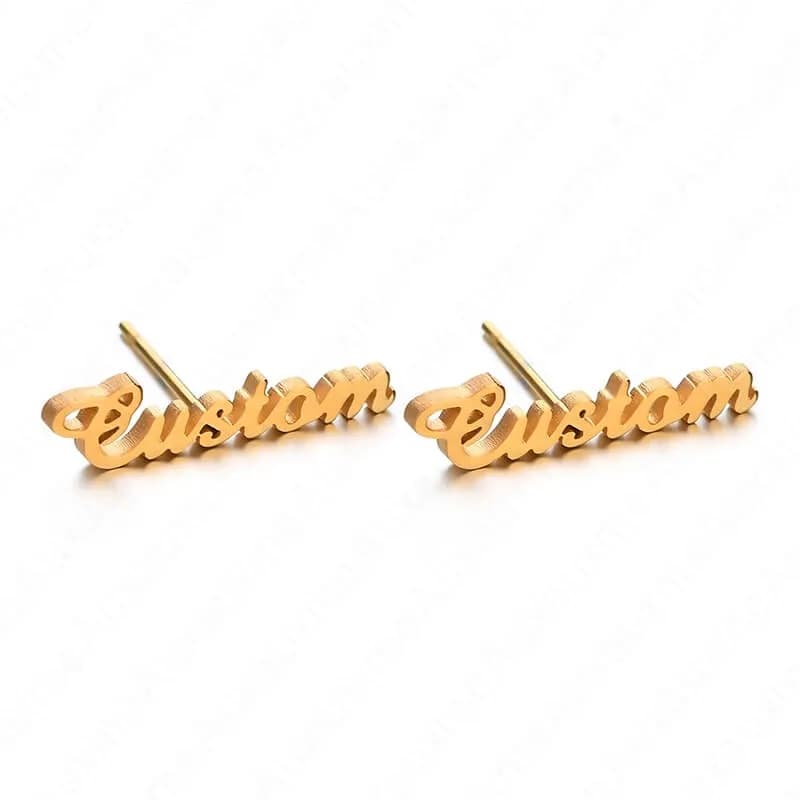 Boucles d’oreilles avec prénom personnalisé