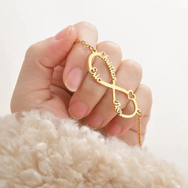 Bracelet infini prénom (1 à 4)