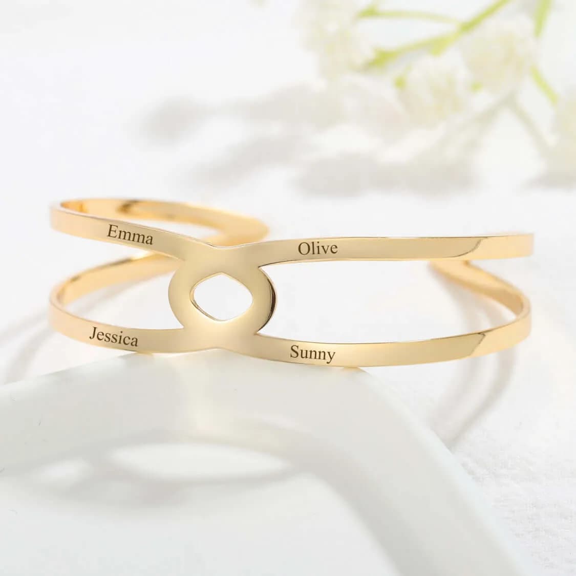 Bracelet Manchette – 1 à 4 prénoms