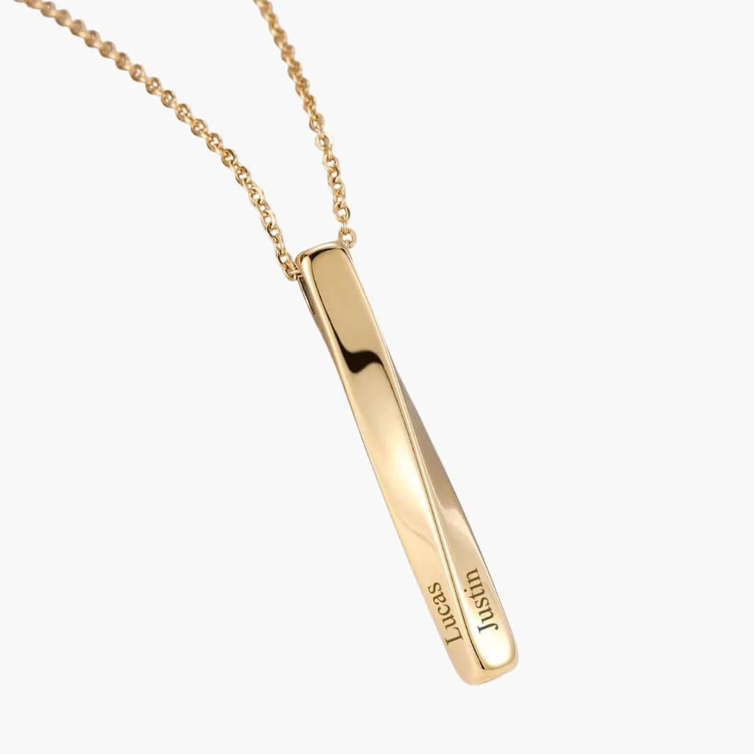Collier Barre 3D Courbé Personnalisé