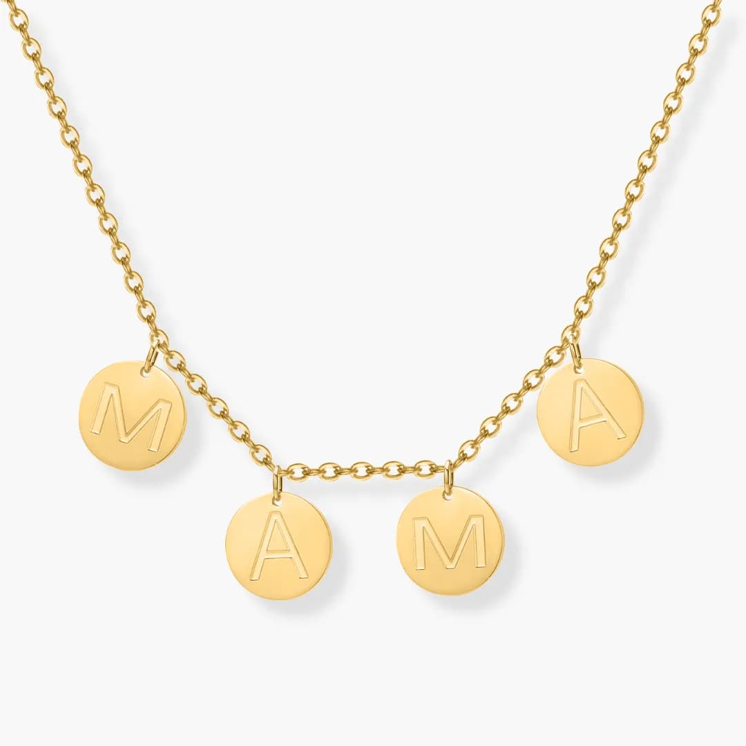 Collier Médaillon Initiale – 1 à 10 Lettres