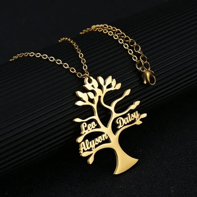 Collier personnalisé Arbre de vie 1 à 6 prénoms