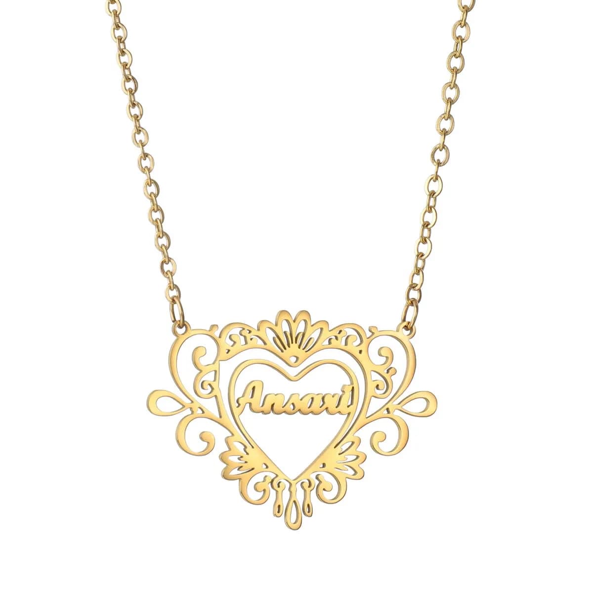 Collier prénom cœur élégant