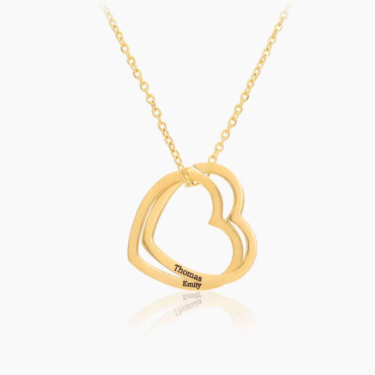 Pendentif Prénom Coeurs Entrelacés – 1 à 5 Prénoms