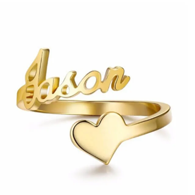 Bague 1, 2 ou 3 prénoms avec cœur - vue 4
