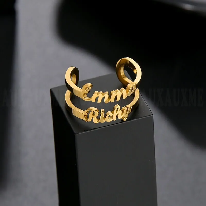 Bague 2 prénoms
