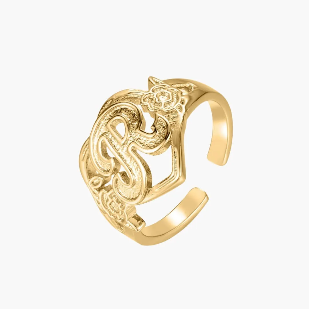 Bague Coeur Initiale Personnalisée