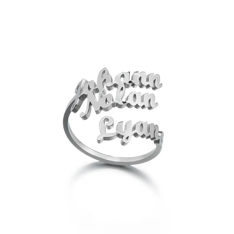 Bague Personnalisée avec Plusieurs Prénoms (1 à 4) - vue 3