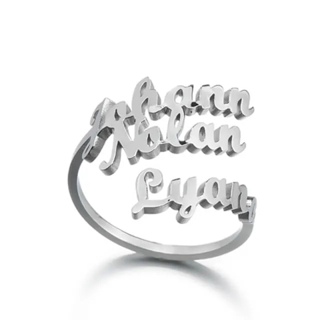 Bague Personnalisée avec Plusieurs Prénoms (1 à 4) - vue 5
