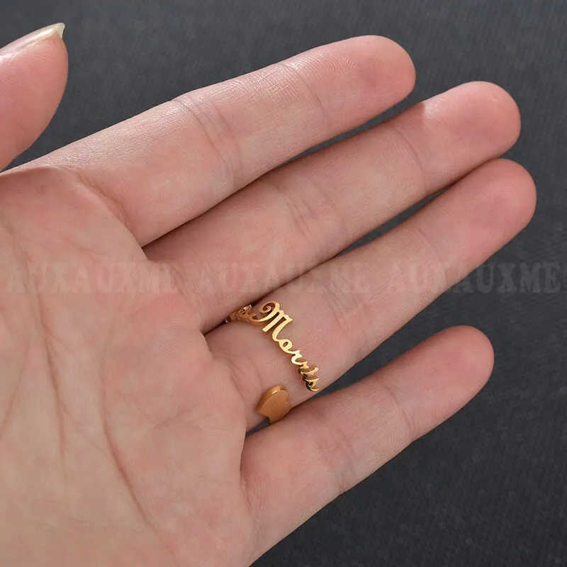 Bague prénom avec cœur - vue 2