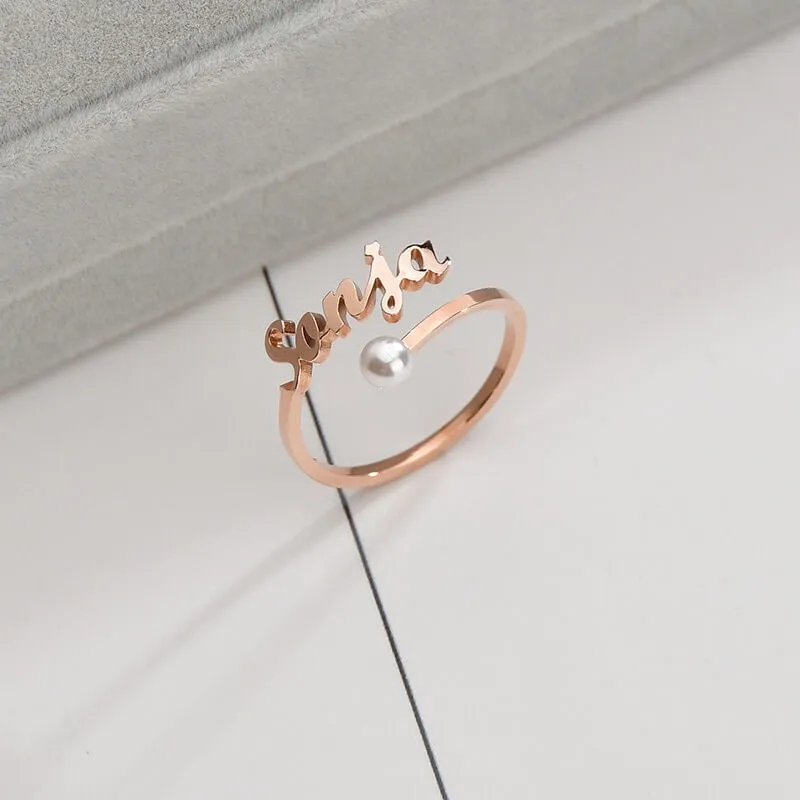 Bague prénom perle - vue 4