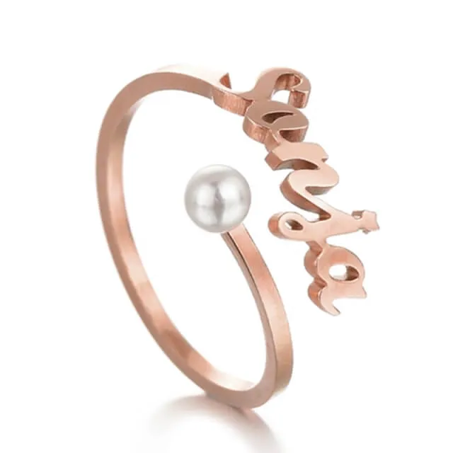 Bague prénom perle - vue 9