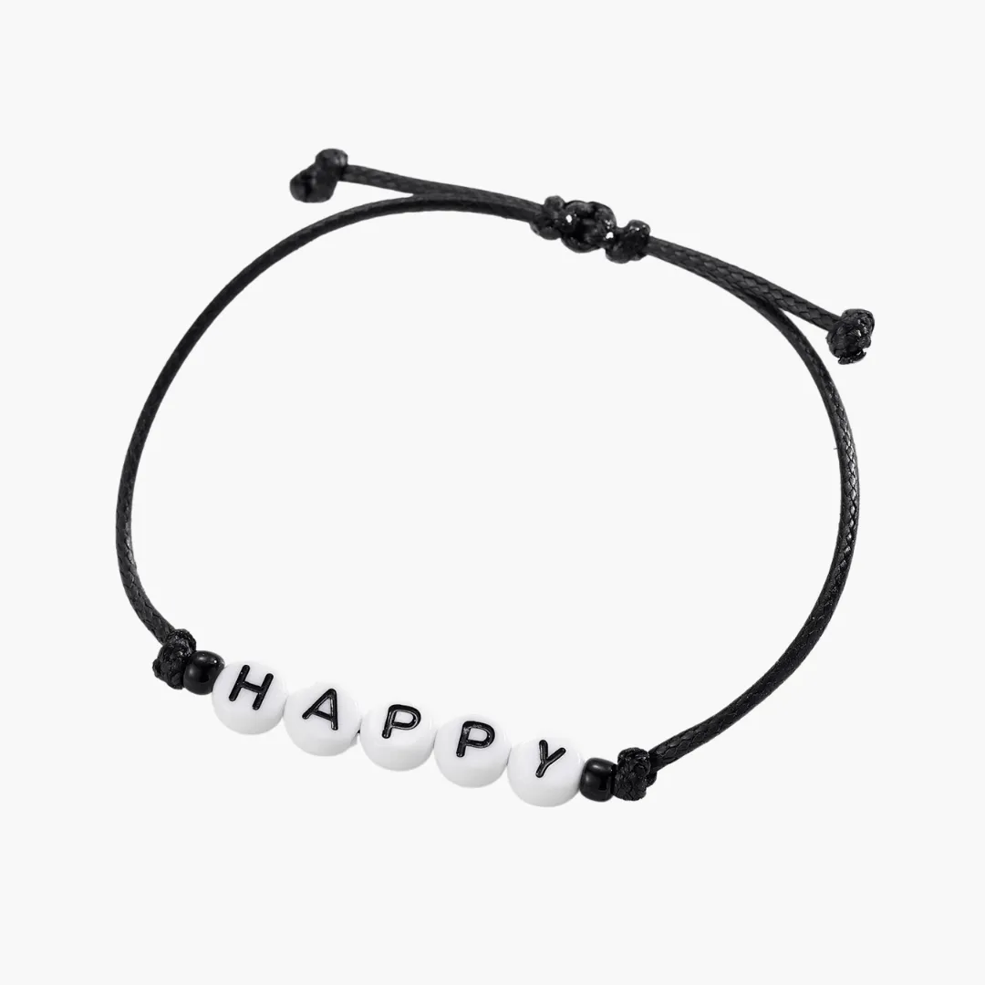 Bracelet Corde Initiale – 1 à 8 Lettres