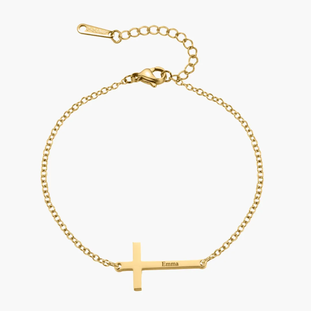 Bracelet Croix Personnalisé