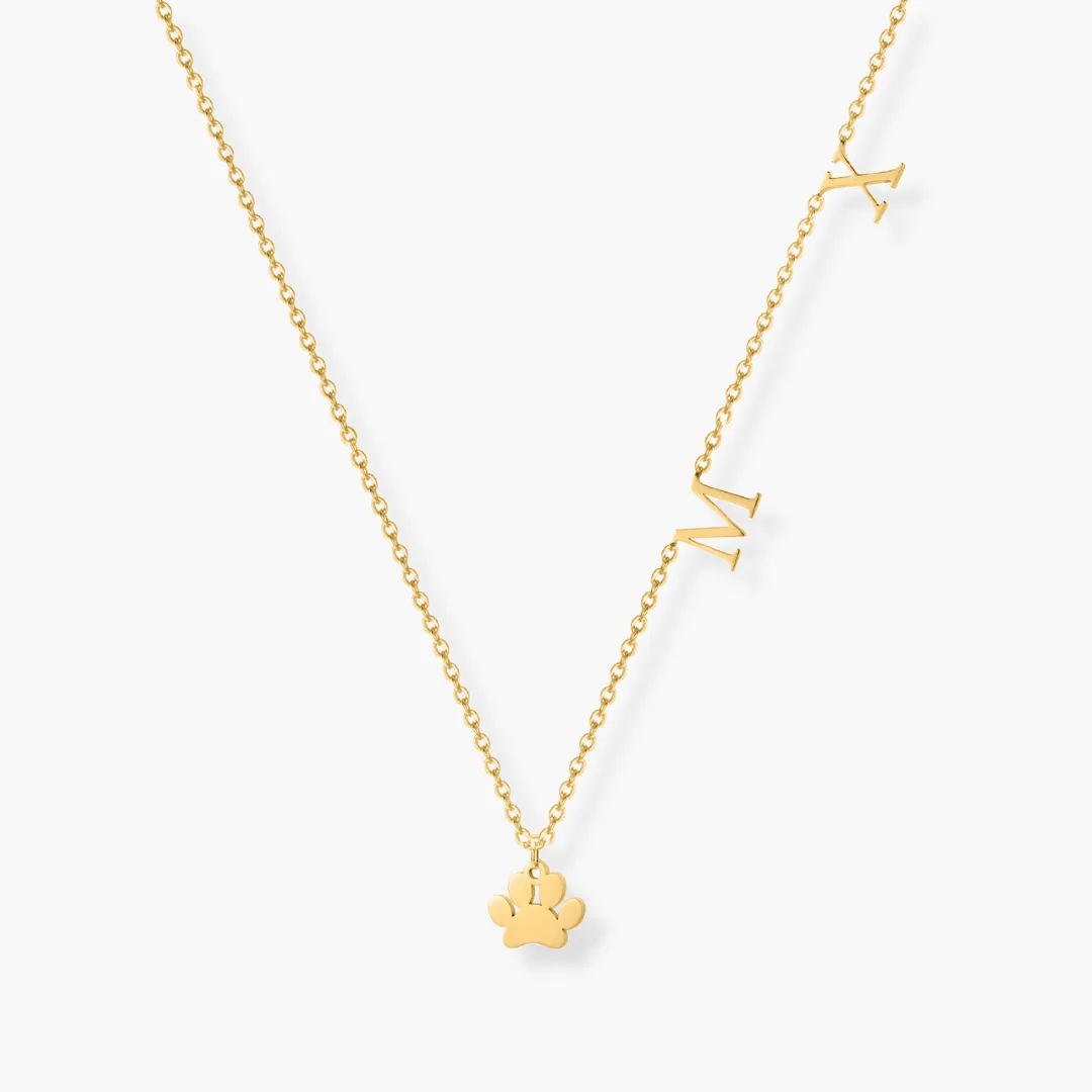 Collier Patte Chien – 1 à 4 Initiales