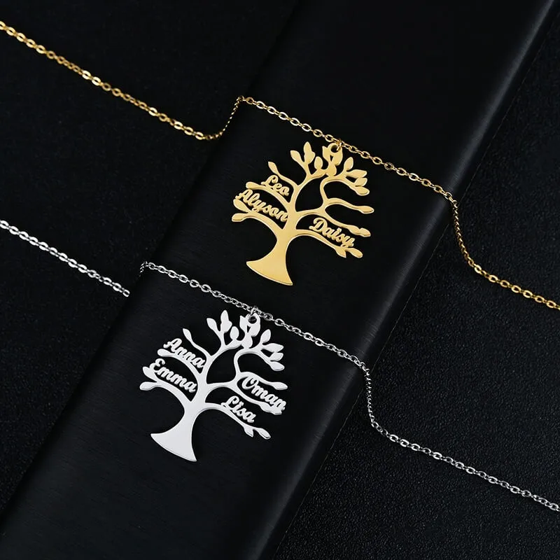 Collier personnalisé Arbre de vie 1 à 6 prénoms - vue 4