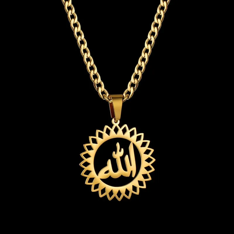 Collier personnalisé prénom arabe entouré d’un soleil - vue 3