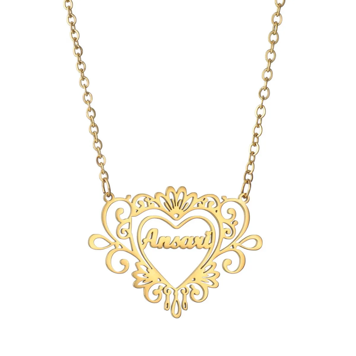 Collier prénom cœur élégant - vue 2