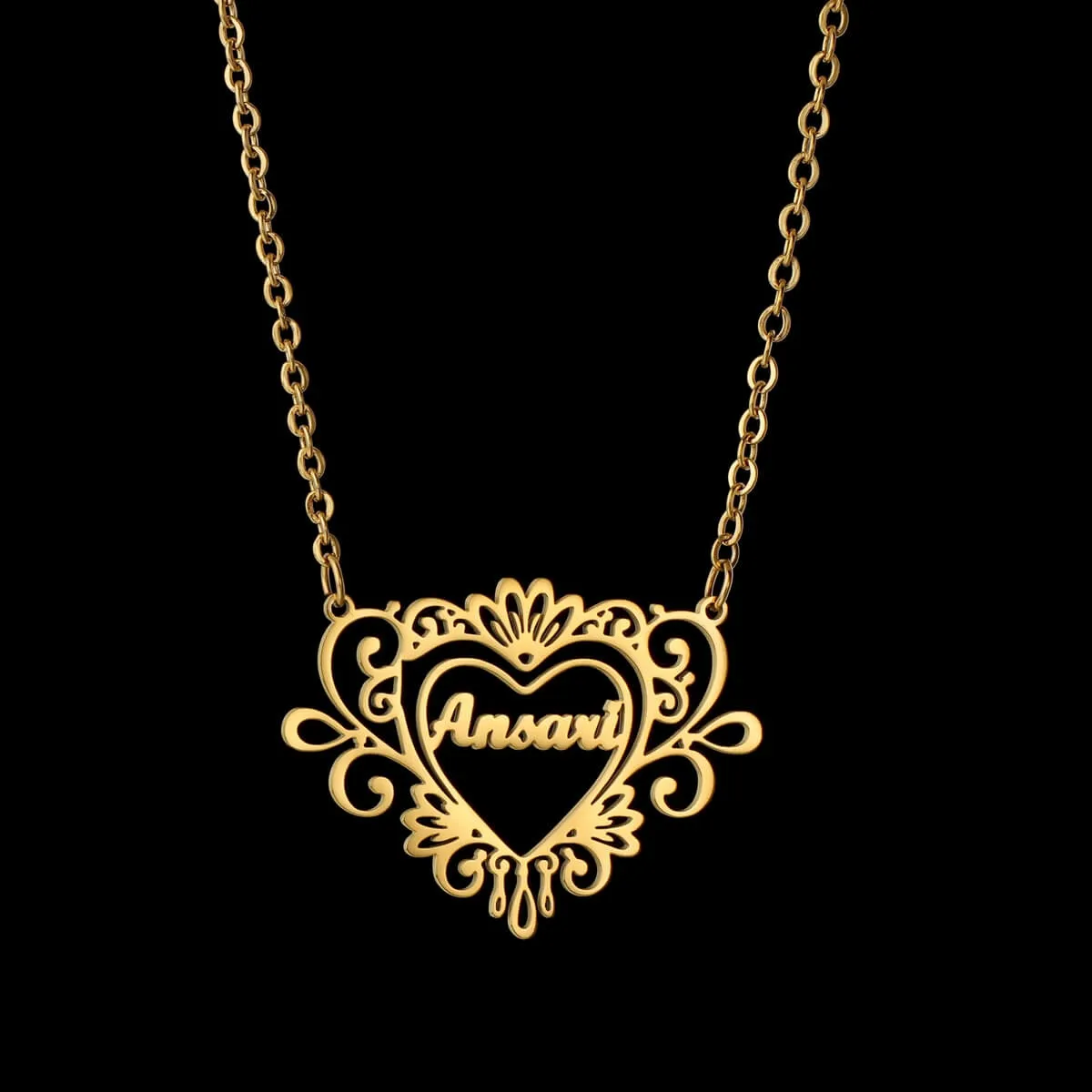 Collier prénom cœur élégant - vue 3