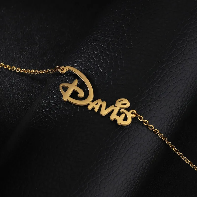 Collier prénom Disney – écriture identique – Plaqué Or, Argent, Or Rose ou Noir - vue 3