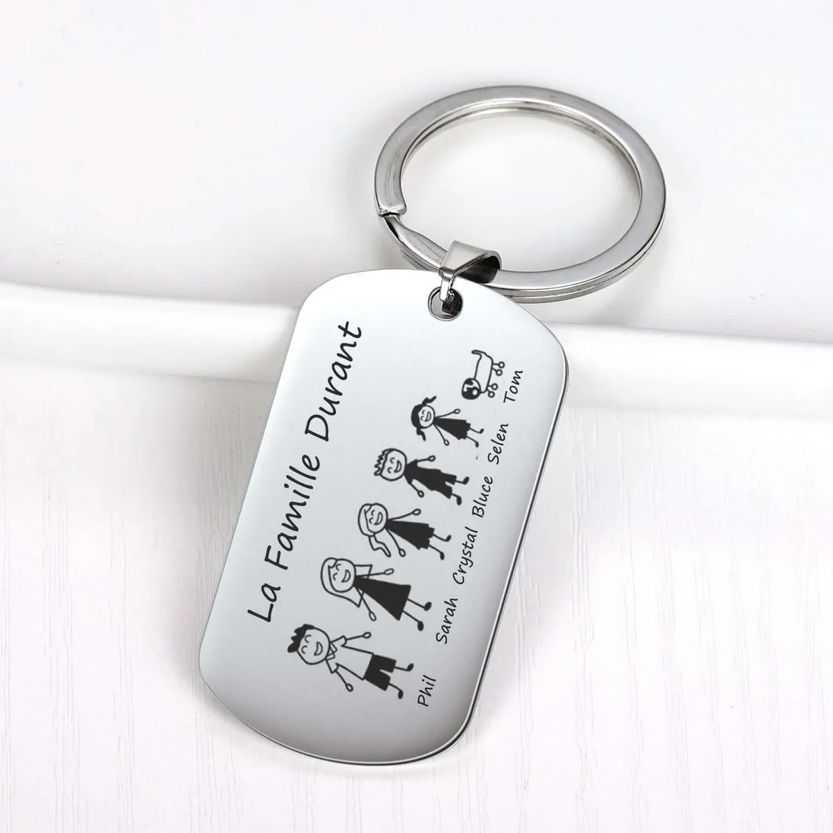 Porte-Clé Famille Personnalisé