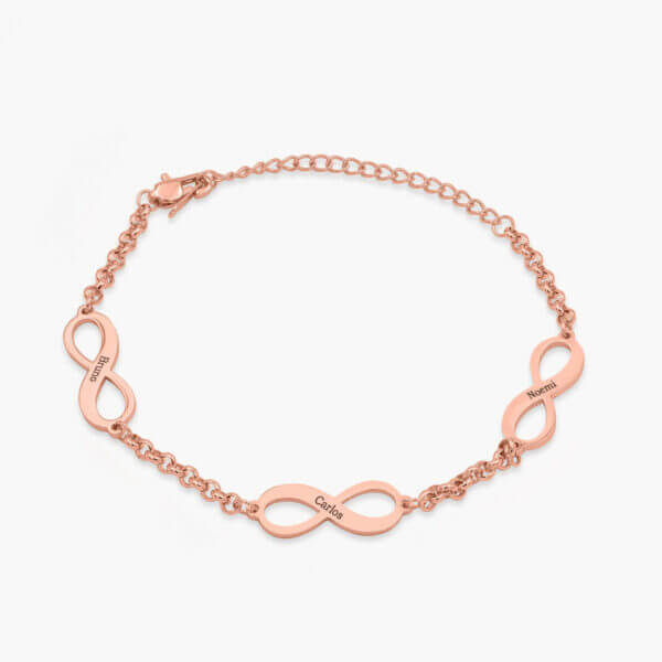 Bracelet Infini Triple Prénoms