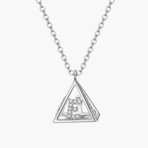 Pendentif Pyramide Strass - 4 Initiales