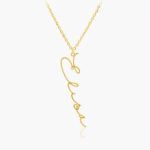 Collier Prénom Vertical Personnalisé