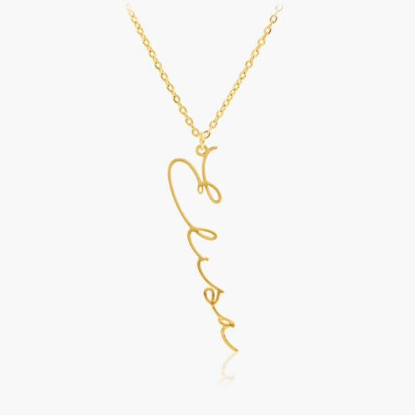 Collier Prénom Vertical Personnalisé