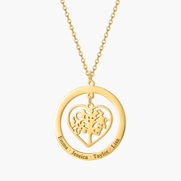 Pendentif Arbre de Vie Personnalisé - 1 à 5 Prénoms